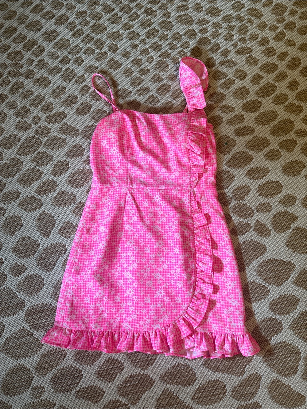 Lilly Pulitzer Pink Ruffle One-Shoulder Sundress